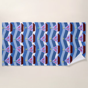 Sailboats Beach Towel
