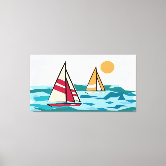 Sailboats Canvas Print (Front)