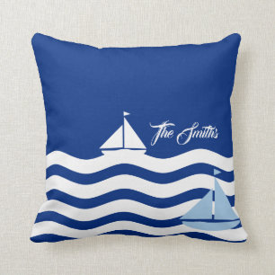 Sailboats Day Custom Cushion