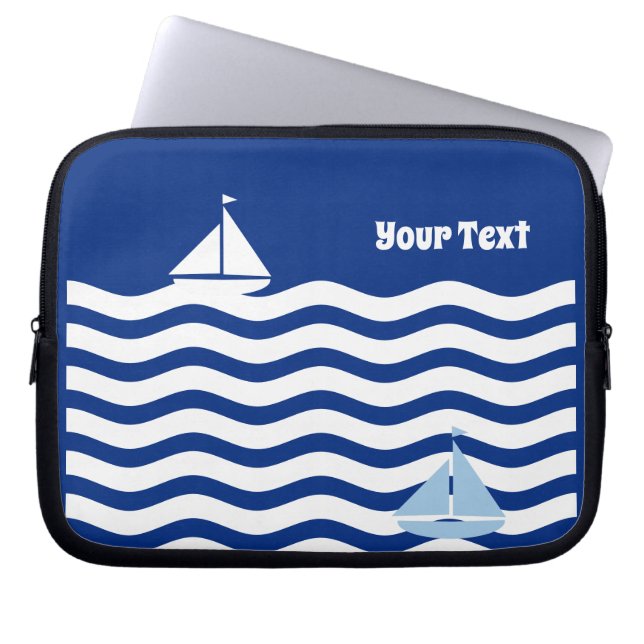 Sailboats Day Custom Laptop Sleeve (Front)