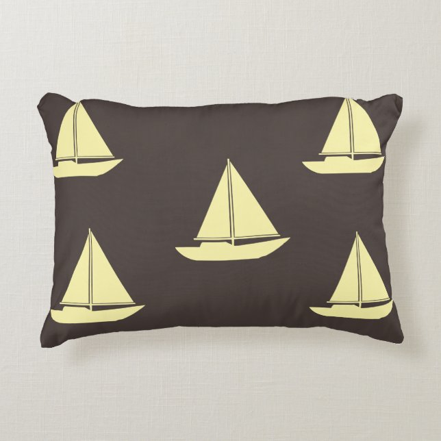 Sailboats Decorative Cushion (Front)