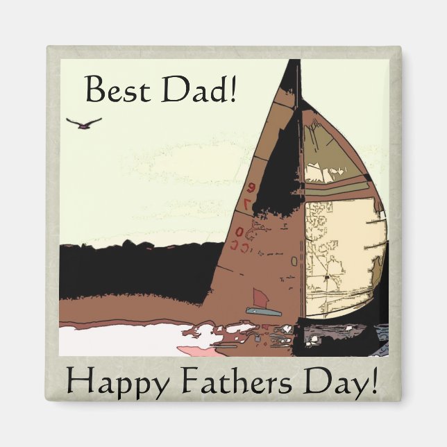 Sailboats Fathers Day Magnet (Front)