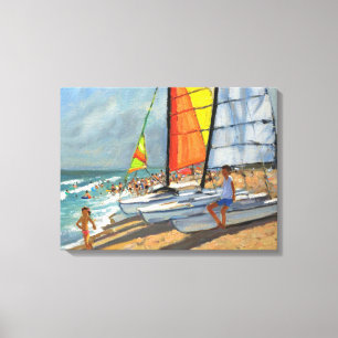 Sailboats Garrucha Spain Canvas Print