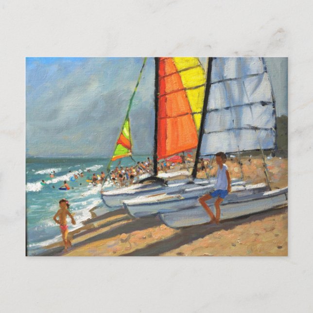 Sailboats Garrucha Spain Postcard (Front)
