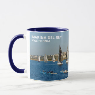 Sailboats In Channel - Marina Del Rey, CA Mug
