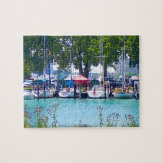 Sailboats In Dock Jigsaw Puzzle