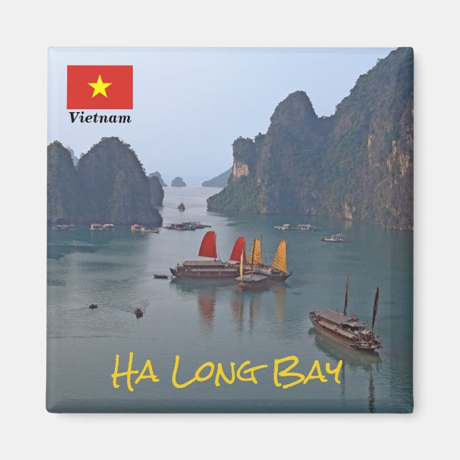 Sailboats in Ha Long Bay - Vietnam, Asia Magnet (Front)