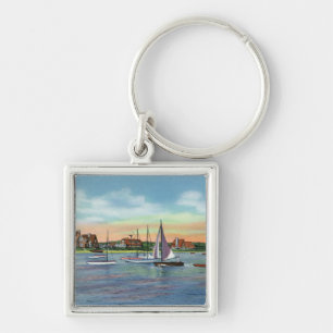 Sailboats in Lewis Bay, Englewood Beach View Key Ring