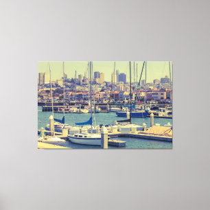 Sailboats in Marina San Francisco Canvas Print