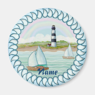Sailboats Lighthouse Magnet