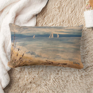 Sailboats Lumbar pillow