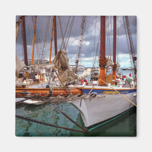 Sailboats Morred At Key West Magnet