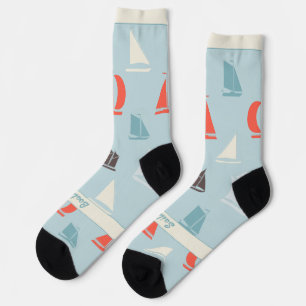 Sailboats, Nautical Blue Hobby Socks