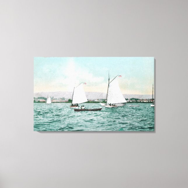 Sailboats off Alameda BeachAlameda, CA Canvas Print (Front)