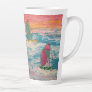 Sailboats on Latte Mug