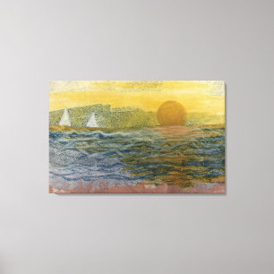 Sailboats on the Horizon Canvas Print