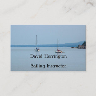 Sailboats on the river business card