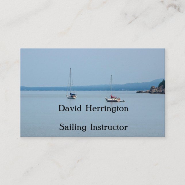 Sailboats on the river business card (Front)