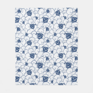 Sailboats On The Sea Pattern Fleece Blanket