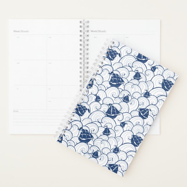 Sailboats On The Sea Pattern Planner (Display)