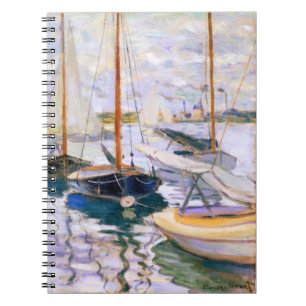 Sailboats on the Seine at Petit  Claude Monet      Notebook