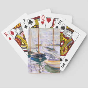 Sailboats on the Seine at Petit Claude Monet Playing Cards