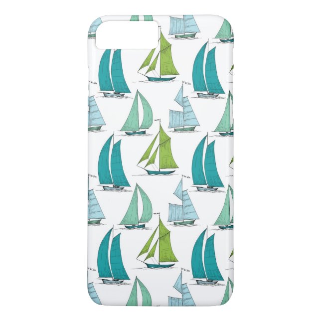 Sailboats On The Water Pattern Case-Mate iPhone Case (Back)