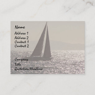 Sailboats Sailing Ocean Harbour Sea Marina Business Card