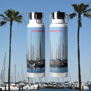 Sailboats St Petersburg FL Nautical Photographic Water Bottle