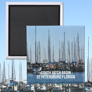 Sailboats St Petersburg Florida South Yatch Basin  Magnet