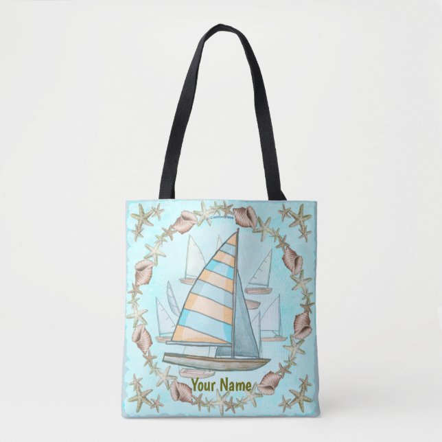 Sailboats  tote bag (Front)