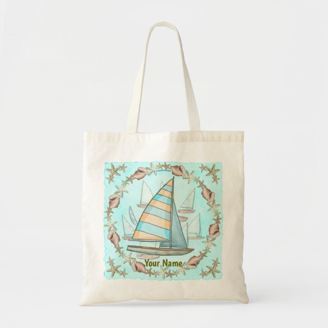 Sailboats tote bag (Front)