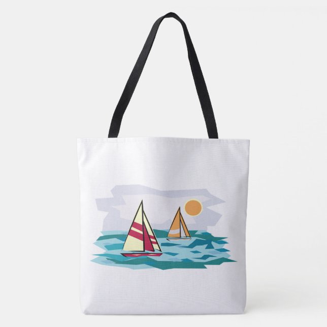 Sailboats Tote Bag (Front)
