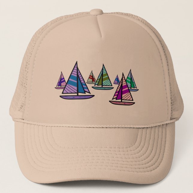 Sailboats Trucker Hat (Front)