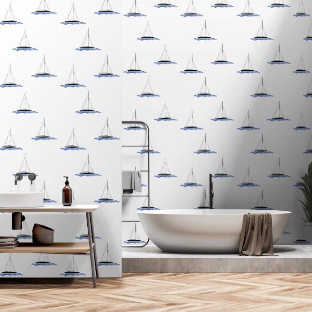 Sailboats Wallpaper (Bathroom)