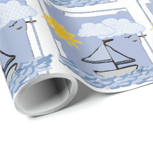 Sailboats Wrapping Paper