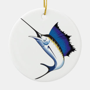 Sailfish Ceramic Tree Decoration