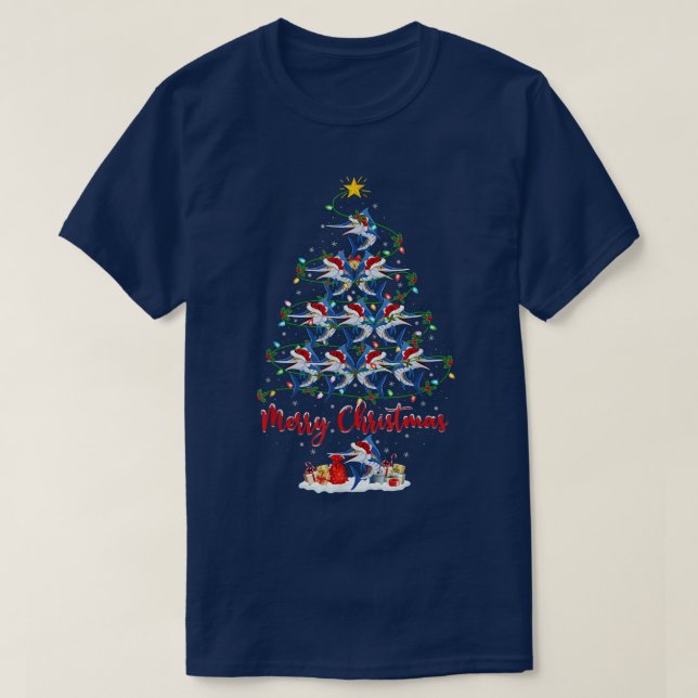 Sailfish Lover Xmas Matching Santa Sailfish Christ T-Shirt (Design Front)