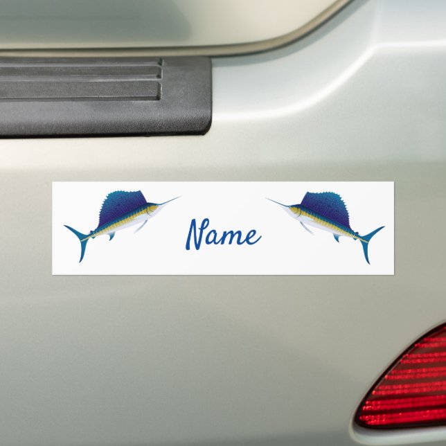 Sailfish Thunder_Cove Bumper Sticker (On Car)