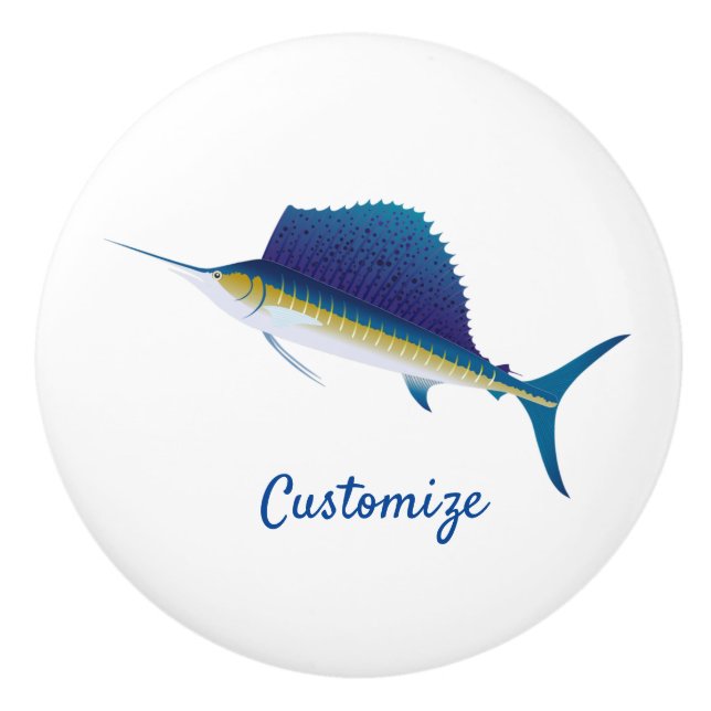 Sailfish Thunder_Cove  Ceramic Knob (Front)