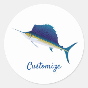 Sailfish Thunder_Cove  Classic Round Sticker