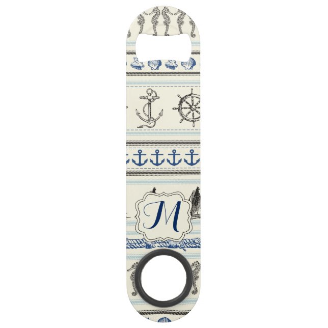 Sailing Anchor Nautical Rope Knot Bottle Opener (Front)
