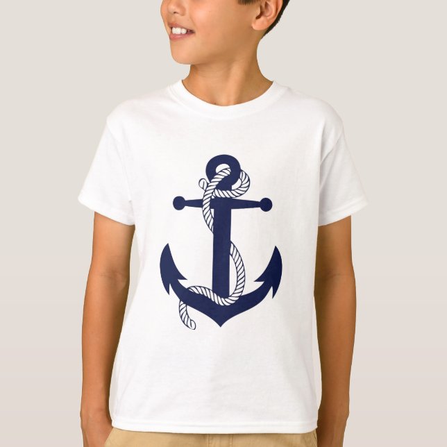 Sailing Anchor Navy T-Shirt (Front)