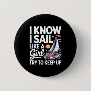 Sailing Art For Women Girls Sailor Sailing Lover S 6 Cm Round Badge