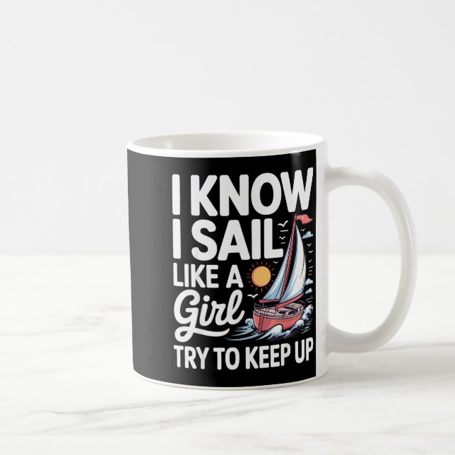 Sailing Art For Women Girls Sailor Sailing Lover S Coffee Mug (Right)
