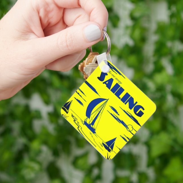 "Sailing" Art Keychain (Hand)