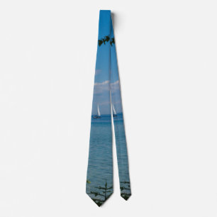 Sailing At Mackinac Neck Tie