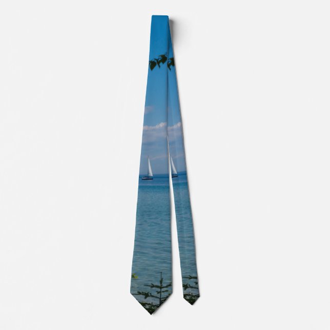 Sailing At Mackinac Neck Tie (Front)