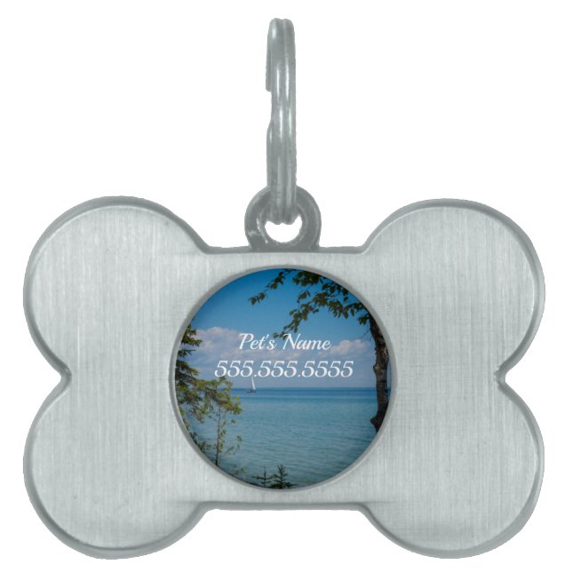 Sailing At Mackinac Pet ID Tag (Front)