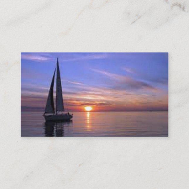 Sailing at Sunset Business Card (Front)